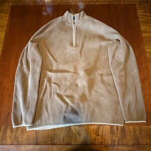 Tommy Bahama Indigo Palms Rib Knit Quarter Zip Sweater‎ Large